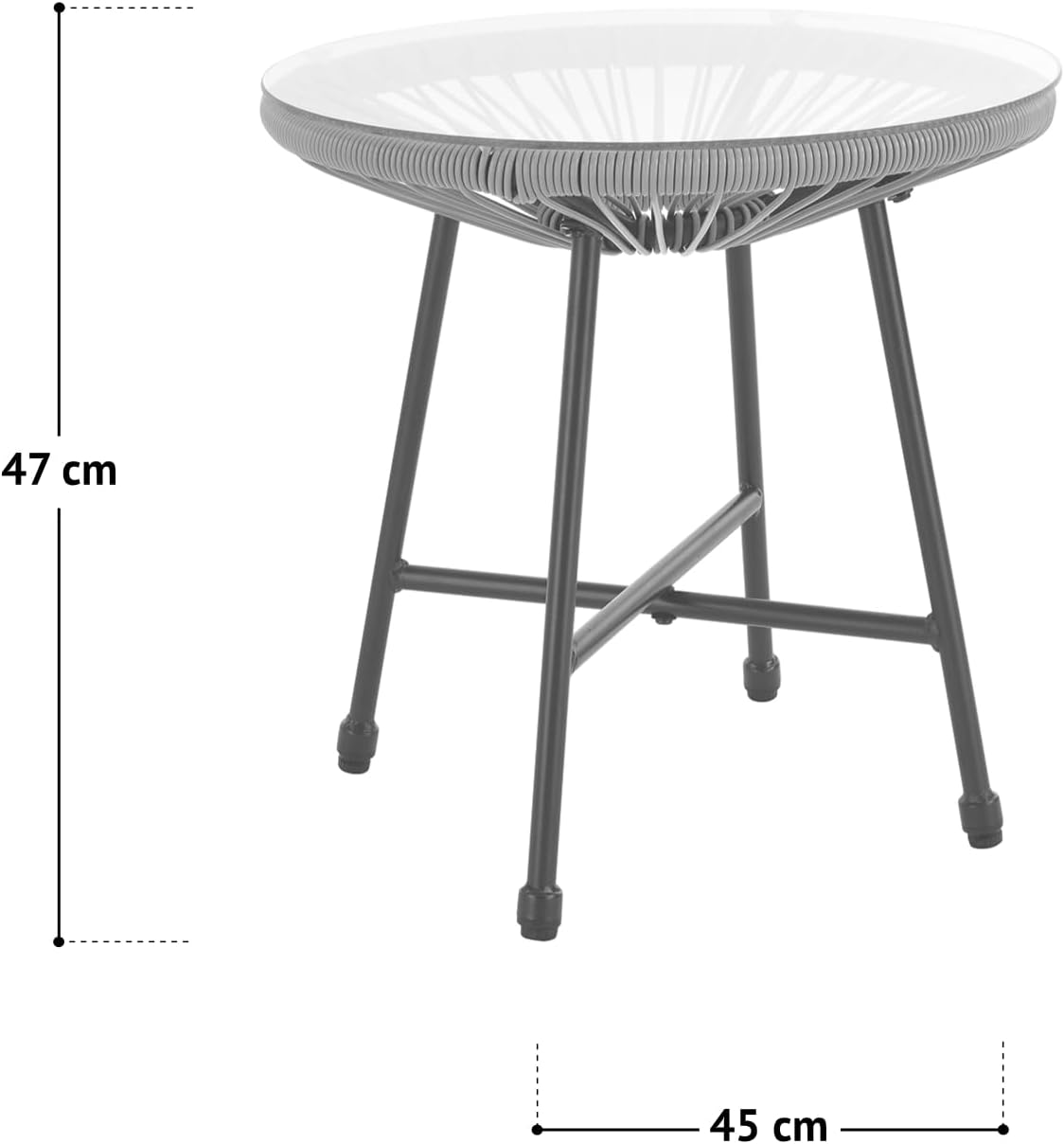 NEXAMARKET Bali Balkon-Möbel 3-TLG. Polyrattan Lounge-Set Balkon-Set Braun