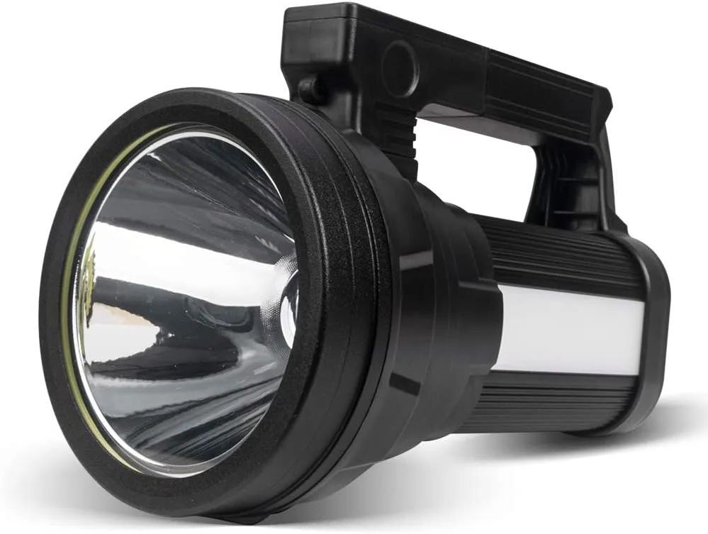 NEXAMARKET LED Taschenlampe 15000 Lumen, LED Handscheinwerfer Akku Wiederaufladbar, 10800mAh & IPX4 Wasserdicht & 6 Modi, Dimmbare Taschenlampe/Notfallleuchte