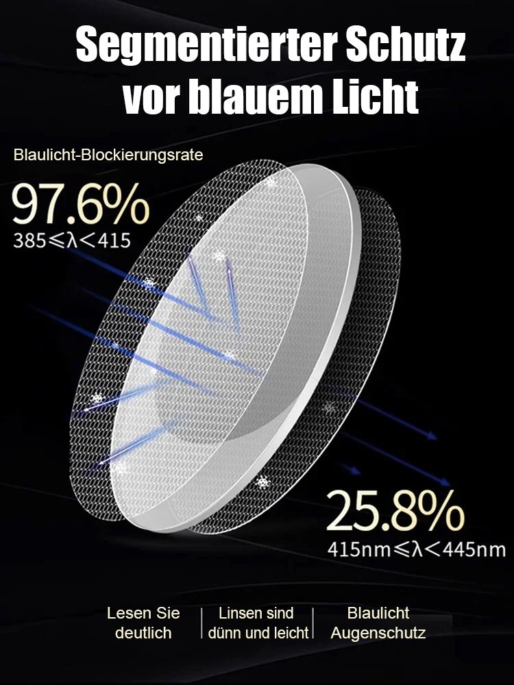 Retro eckige Klappbrille für Altersweitsichtigkeit