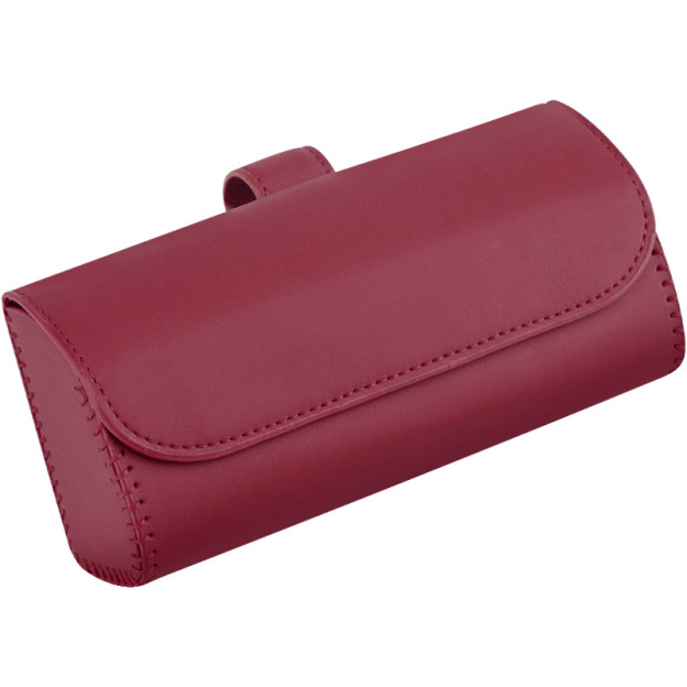 Car glasses case hanging sun visor car sunglasses storage bill card holder car leather glasses case