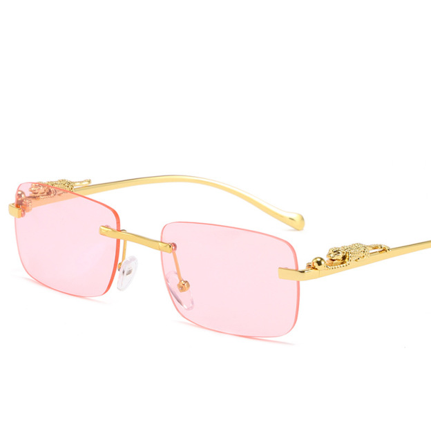 Neu Cheetah Rimless Sonnenbrille