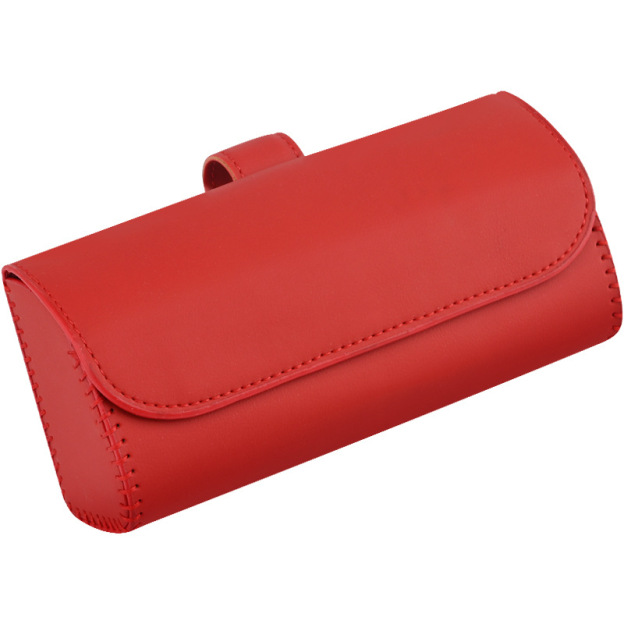 Car glasses case hanging sun visor car sunglasses storage bill card holder car leather glasses case