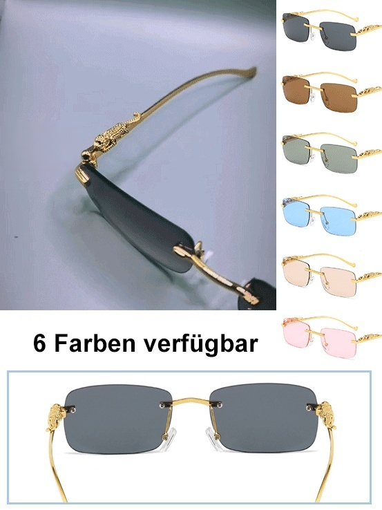 Neu Cheetah Rimless Sonnenbrille