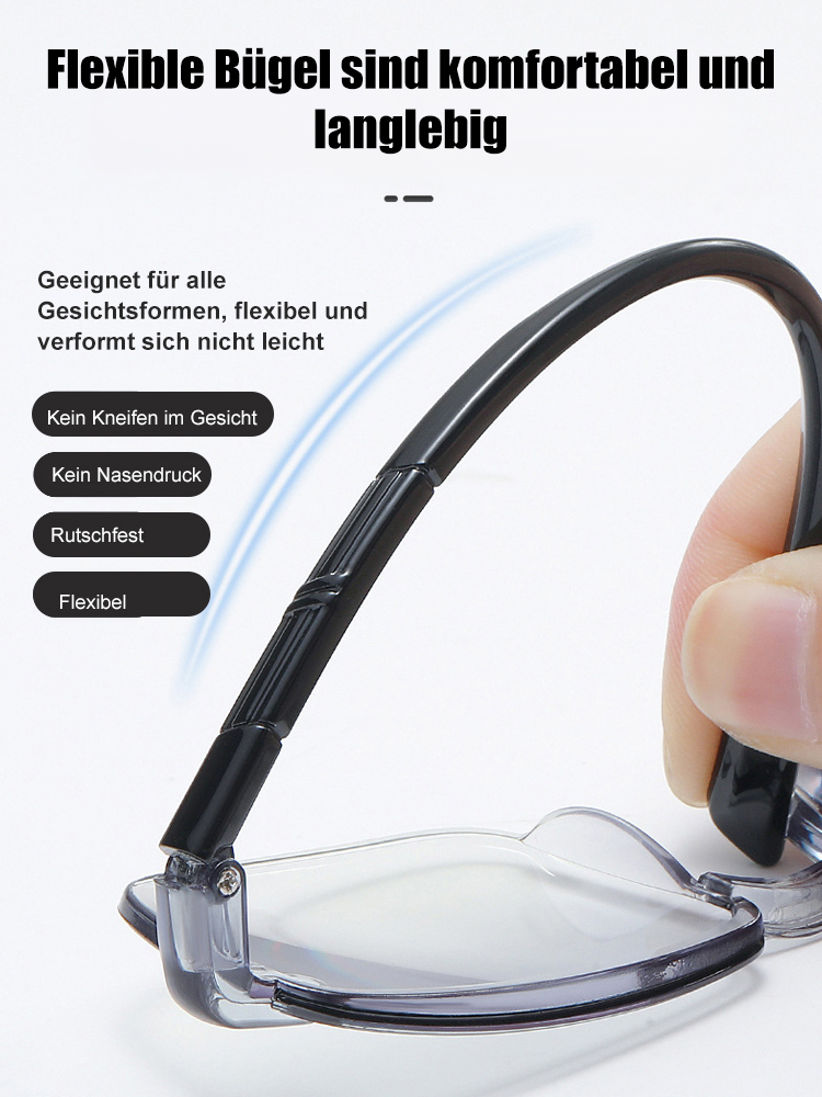 Rahmenlose quadratische Zoom-Lesebrille