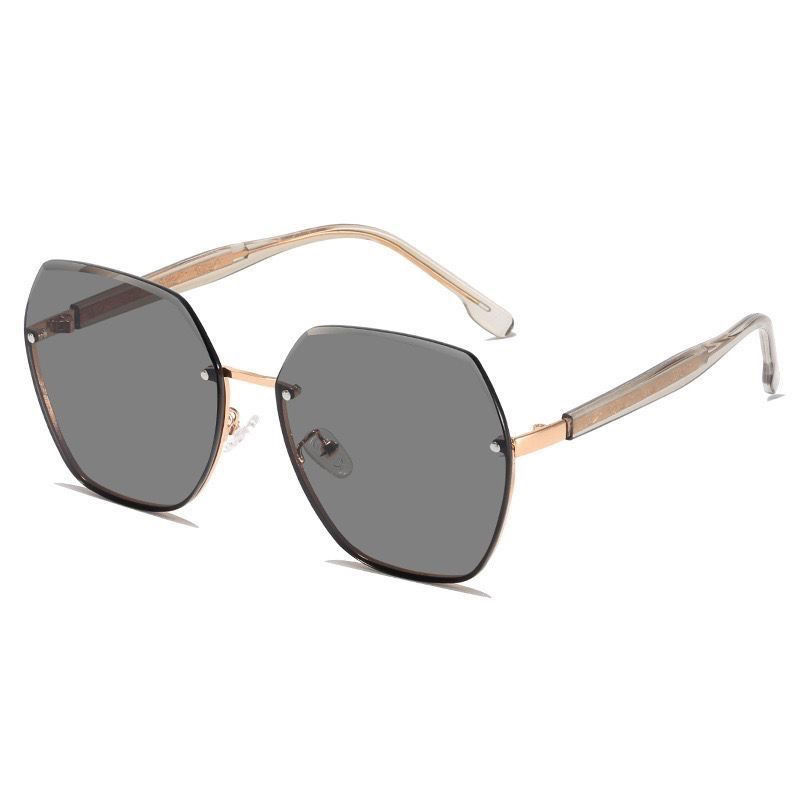 Selbst-Makeup-Sonnenbrille Farbverlauf Grau-Rosa-Sonnenbrille