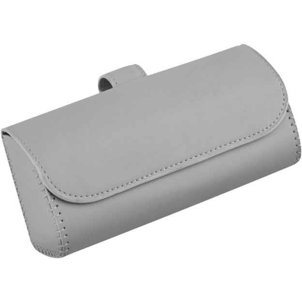 Car glasses case hanging sun visor car sunglasses storage bill card holder car leather glasses case