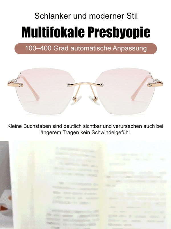 Diamant-Lesebrille mit automatischem Zoom