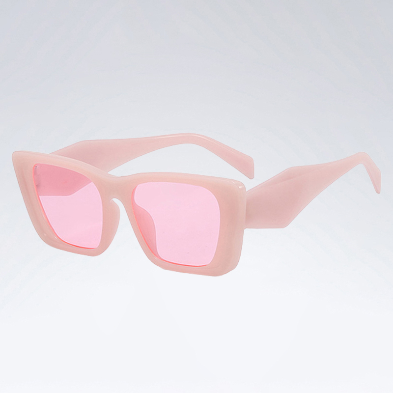 Quadratische Retro-Sonnenbrille von Pjia in Geleefarbe
