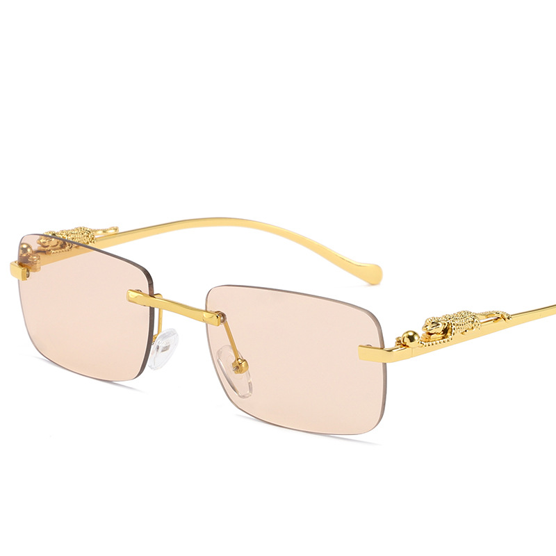 Neu Cheetah Rimless Sonnenbrille