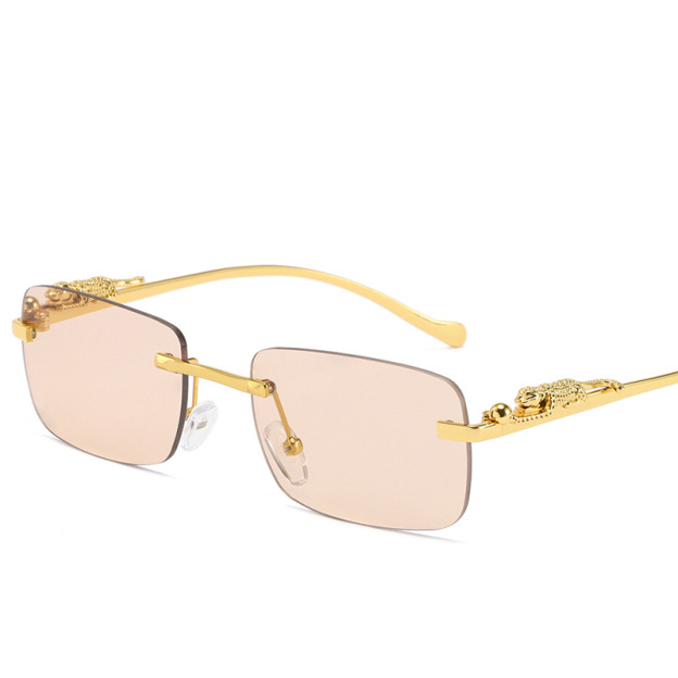 Neu Cheetah Rimless Sonnenbrille