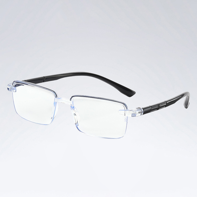 Rahmenlose quadratische Zoom-Lesebrille