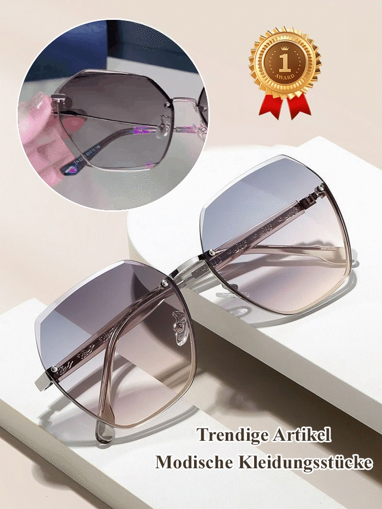 Selbst-Makeup-Sonnenbrille Farbverlauf Grau-Rosa-Sonnenbrille