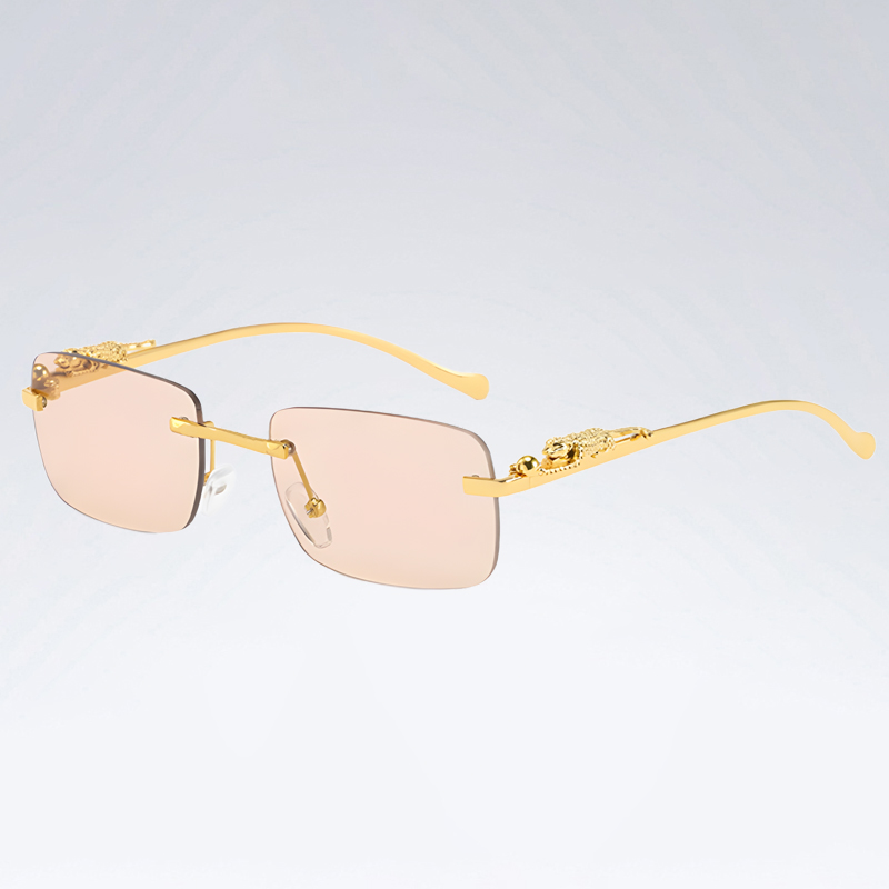 Neu Cheetah Rimless Sonnenbrille