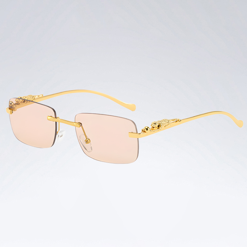 Neu Cheetah Rimless Sonnenbrille