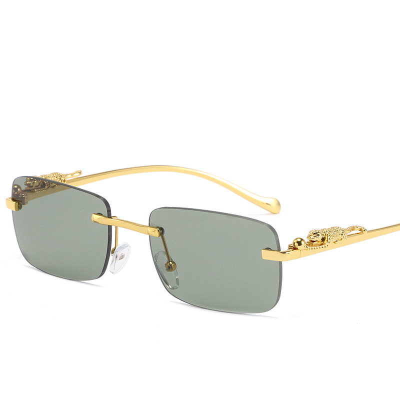 Neu Cheetah Rimless Sonnenbrille