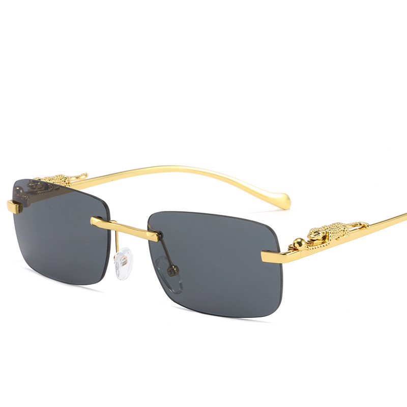 Neu Cheetah Rimless Sonnenbrille