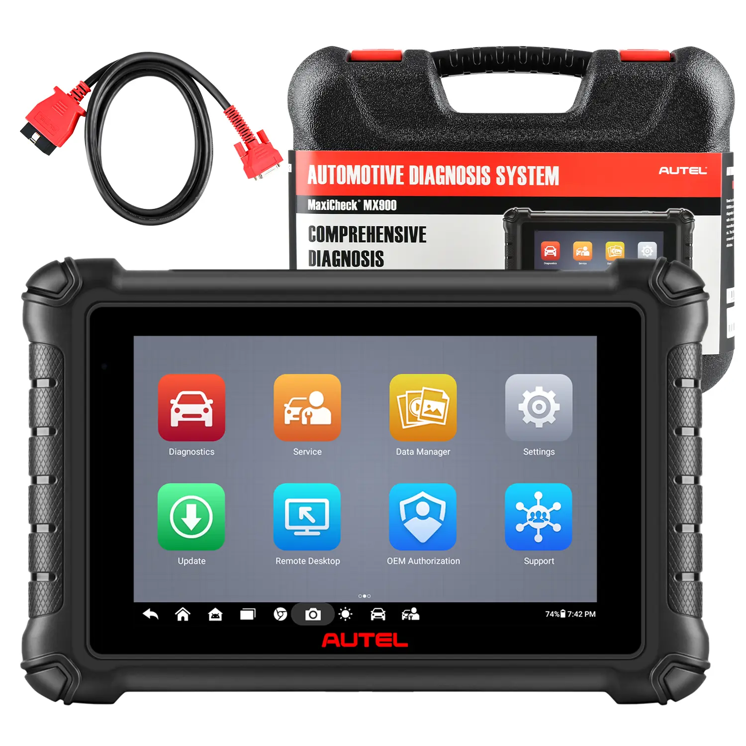 Autel MaxiCheck MX900 | OBD2 All System Diagnostic Scanner | Bi-Directional Control | DoIP/CAN FD | Read/Clear Code | 40+ Service | Upgrade of MK808/MX808
