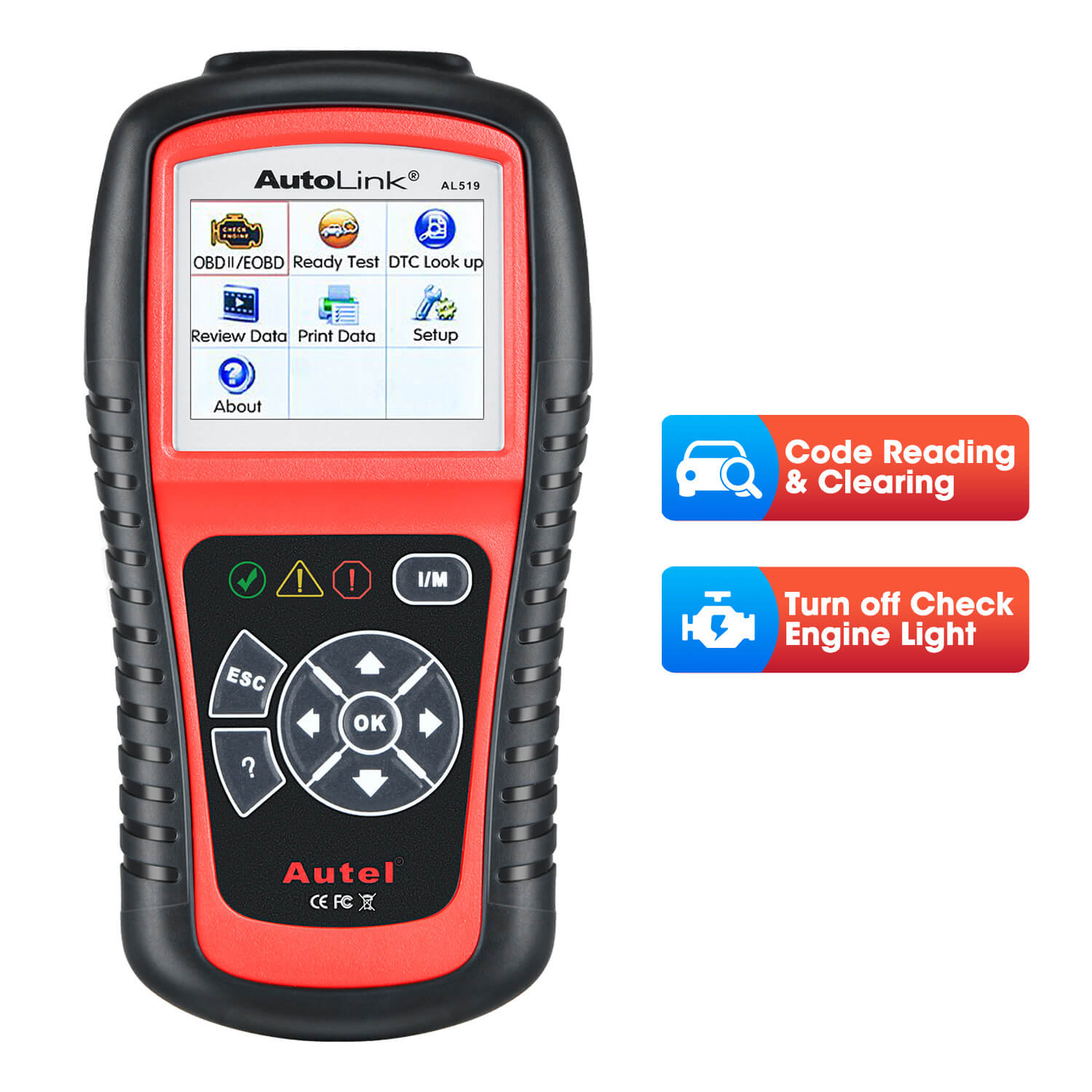 Autel AutoLink AL519 OBD2 Scanner UK/EU | Code Reader | Turn off Check Engine Light | DTC Lookup| Upgraded Ver. of AL319