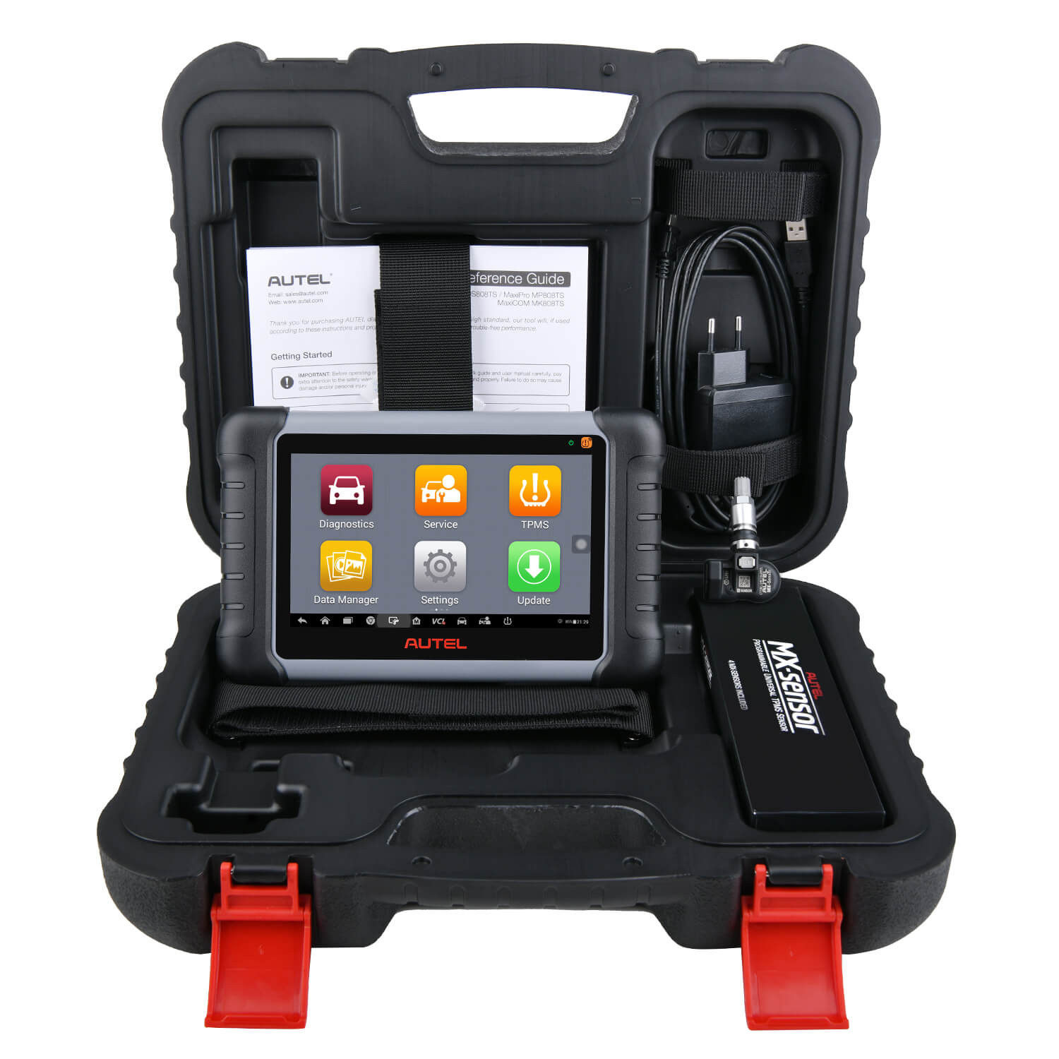  Autel MaxiCheck MX808TS | Same as MK808TS | Complete TPMS Sensor Programming PACKAGE LIST