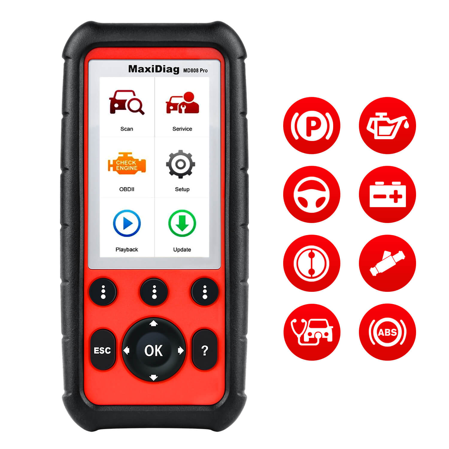 Autel MaxiDiag MD808 Pro | OBD2 Scanner | Upgrade Version of MD808 | Full System Diagnostics | Most 7 Special Reset Functions