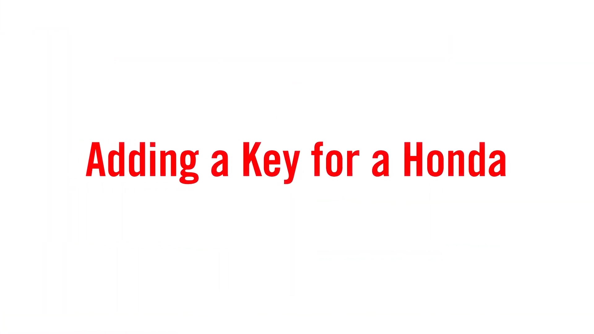 Autel IM608 Pro| How to add a new car key for a Honda Tips(Asian models)