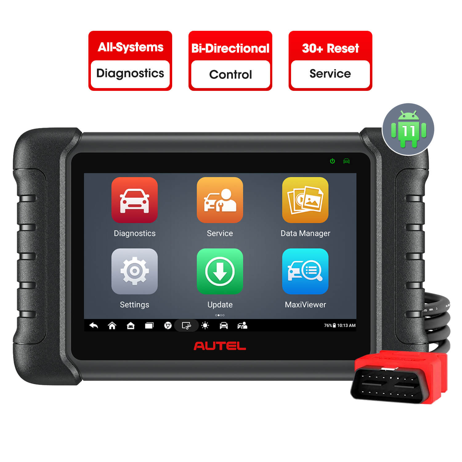 Autel MaxiCheck MX808S UK/EU | Same as Autel MK808S | OE-Level Diagnostic | Active Test| Oil Reset, BMS, EPB, Injector Coding