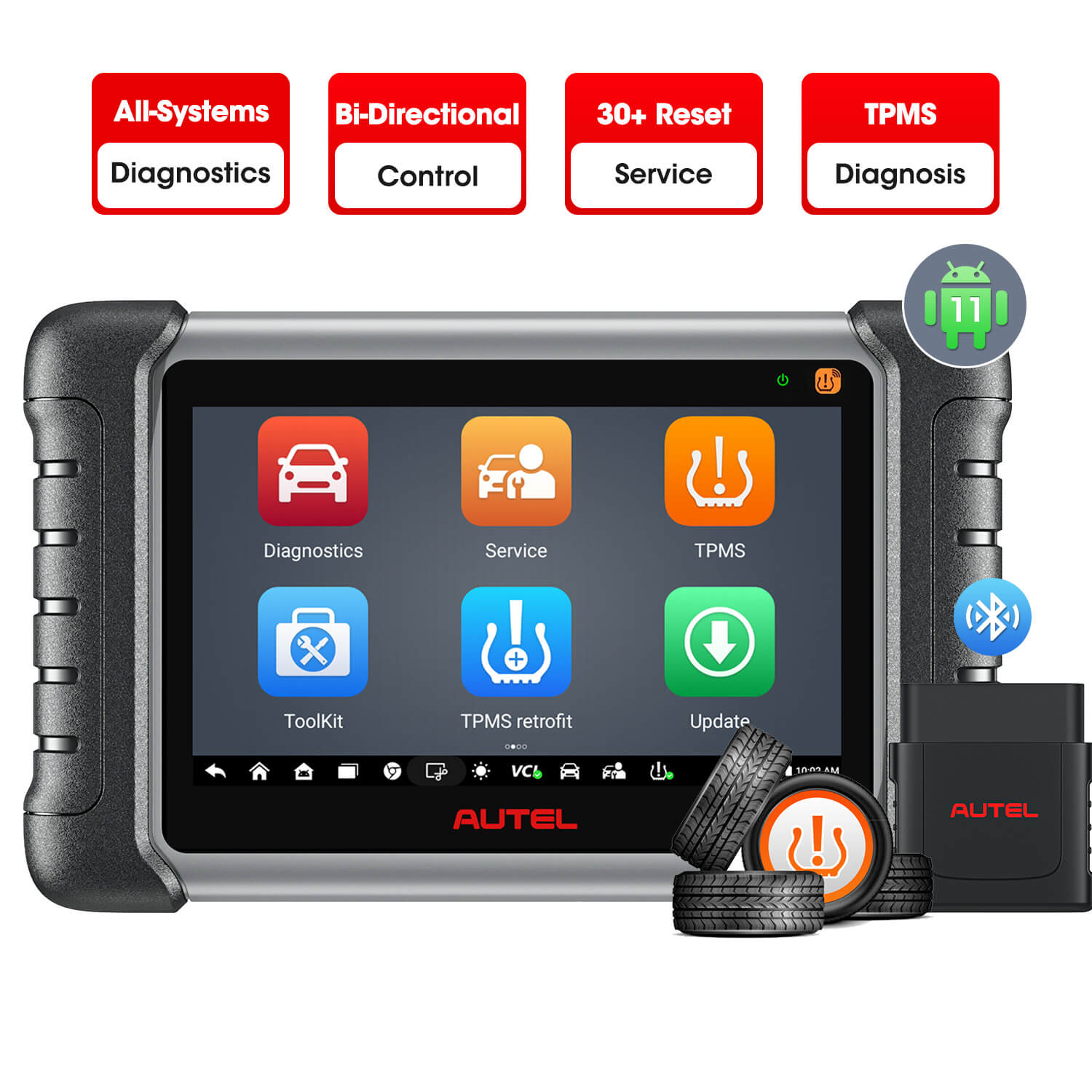 Autel Maxicheck MX808S TS UK/EU | 2025 Upgraded Version of MX808TS | Complete TPMS Diagnostic & OBD2 Diagnostic