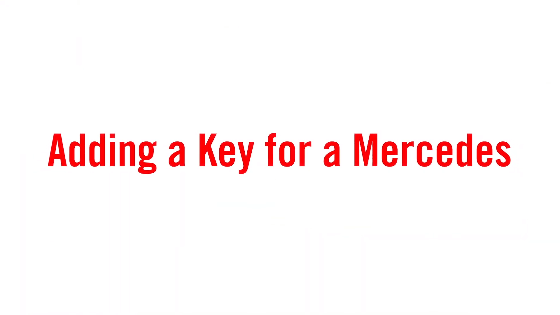 How to Add a New Key for Mercedes - Autel IM608 Add Key