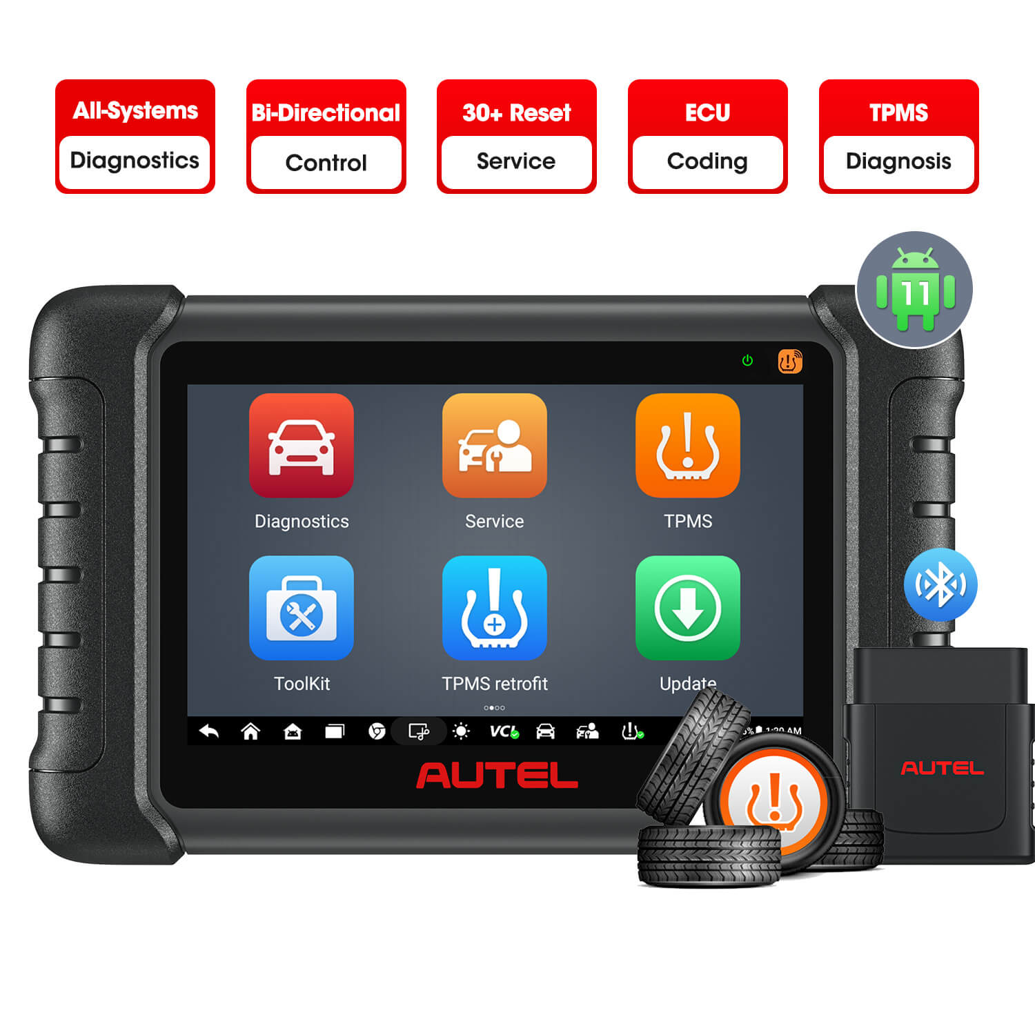 [Free 4 MX Sensors] Autel MaxiDAS DS808S-TS UK/EU | 2025 Upgraded Version of MP808TS | Complete TPMS Diagnostic & OBD2 Diagnosis