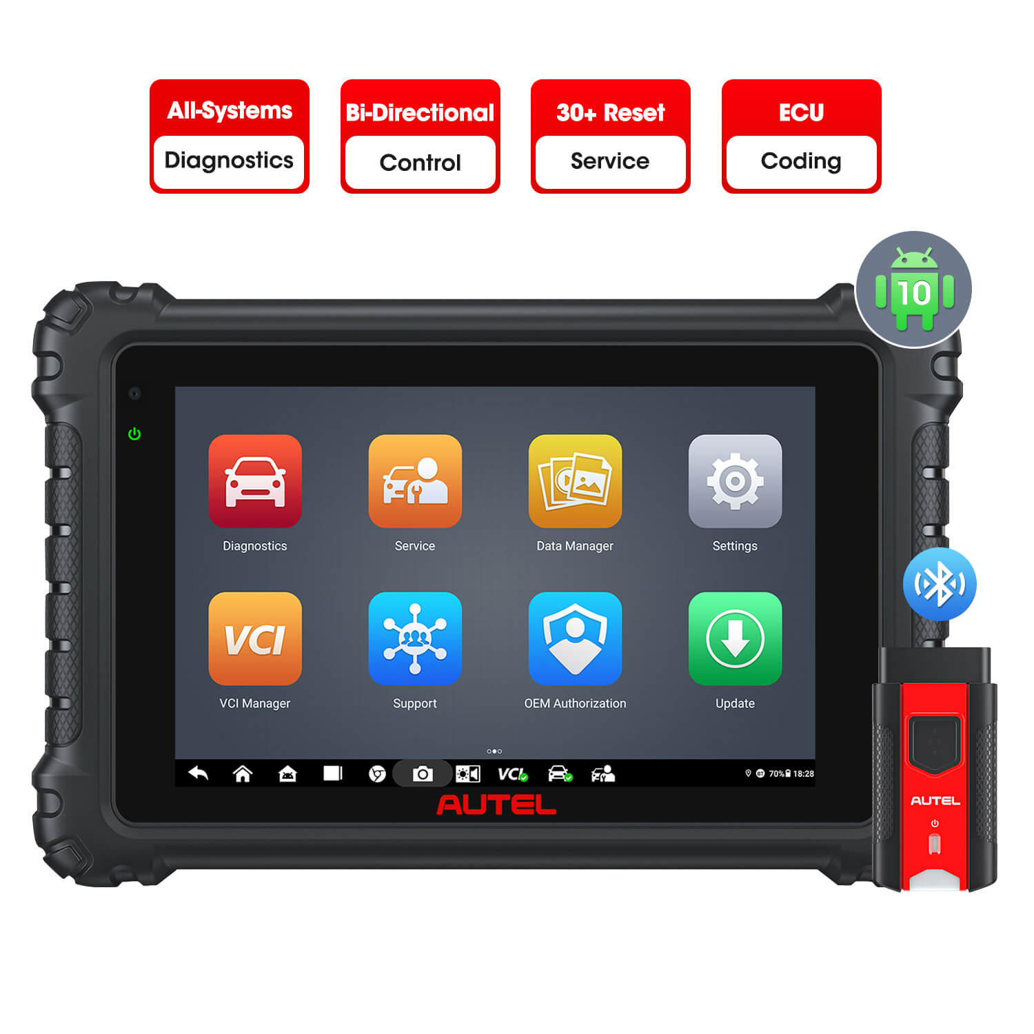 Autel MaxiCOM MK906S Pro UK/EU | Advanced ECU Coding | Bi-Directional Control | OE-Level All Systems Diagnosis