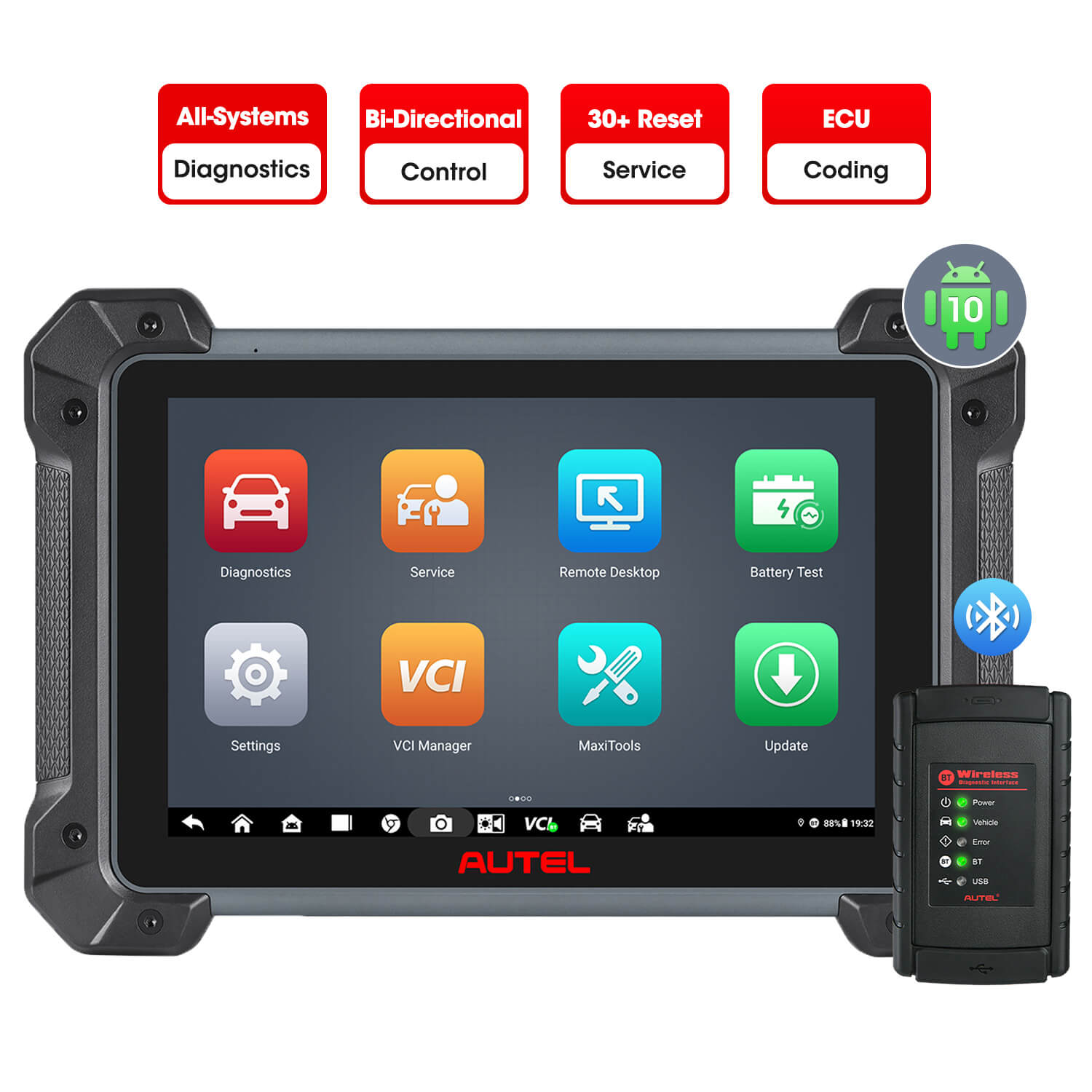 Autel MaxiCOM MK908 II UK/EU | OE-Level All Systems Diagnosis | Oil Reset, BMS | Bi-Directional Control | Advanced ECU Coding