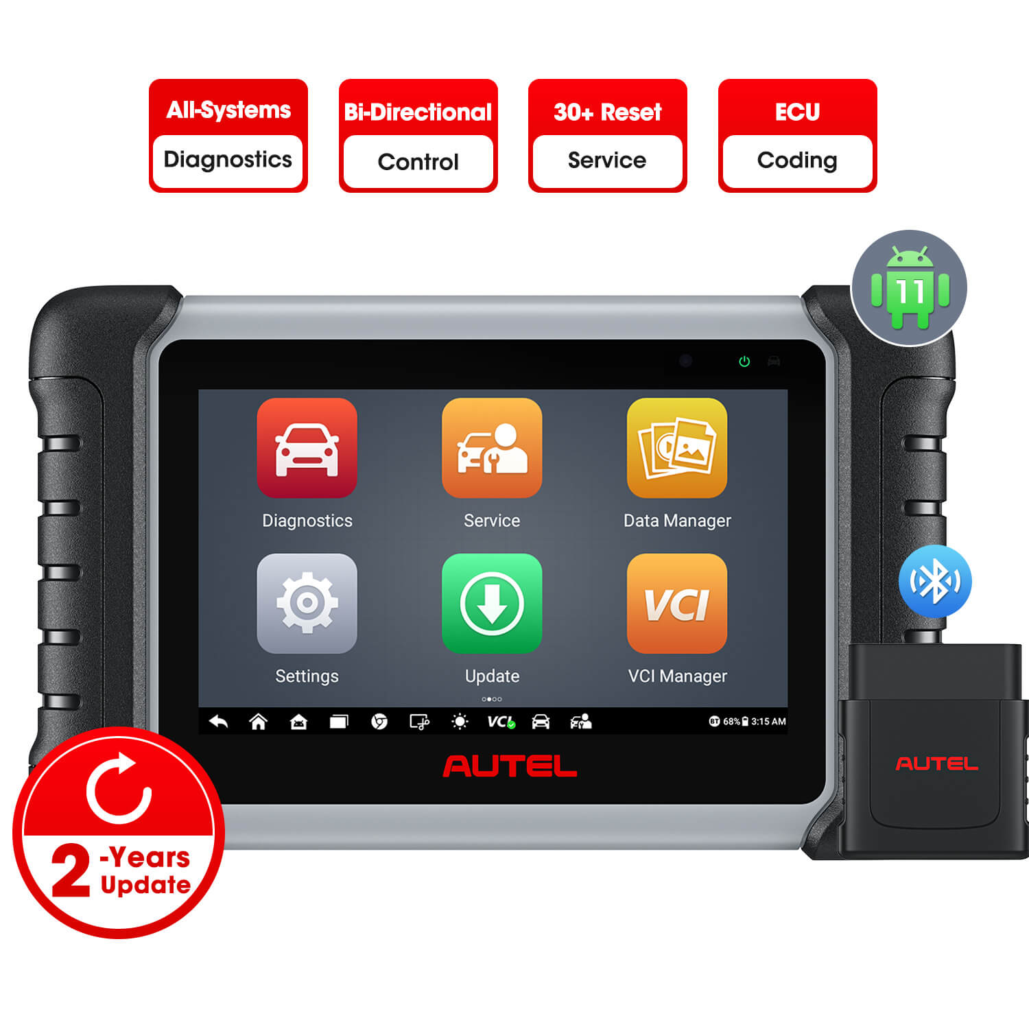 [2 Years Update] Autel MaxiPRO MP808BT Pro UK/EU | All Systems Diagnostic | Bi-Directional Control | Oil Reset, EPB, Air Bag