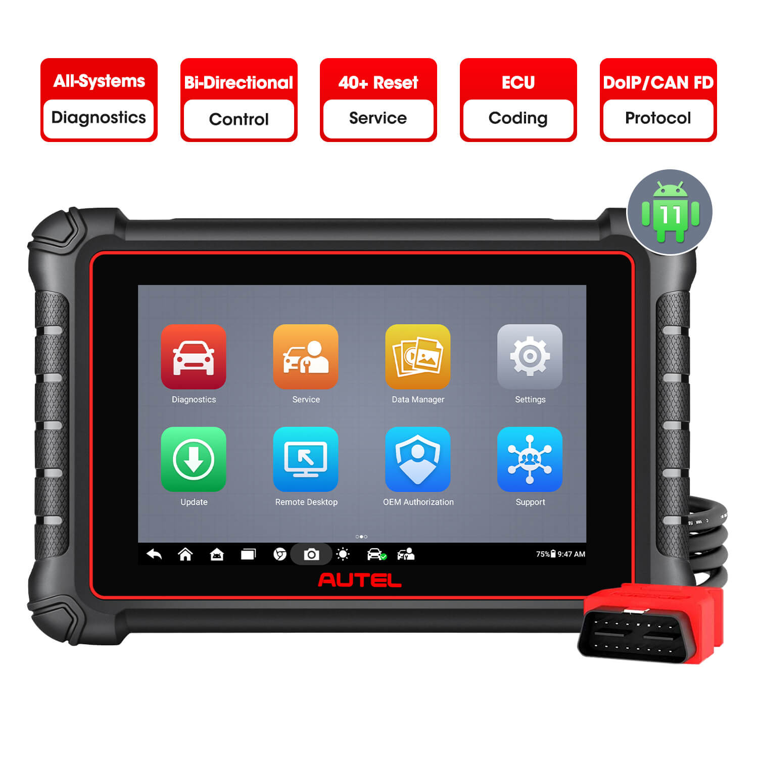 Autel MaxiPro MP900 | Upgraded Version of MP808S | 2024 Newest Released | Support DoIP/CAN Protocols | Scan VIN/License