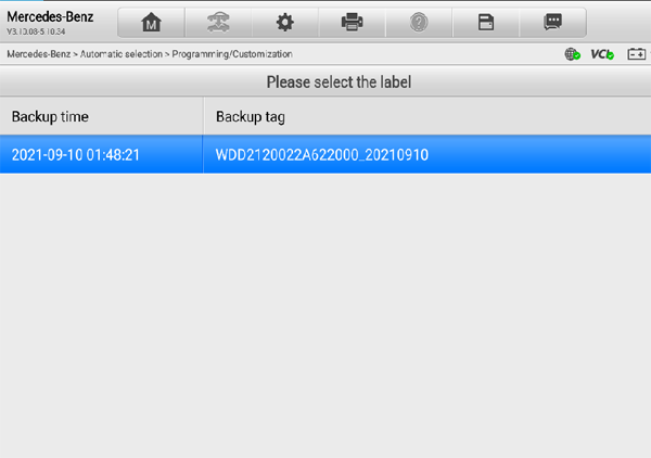 Autel Benz configuration synchronization