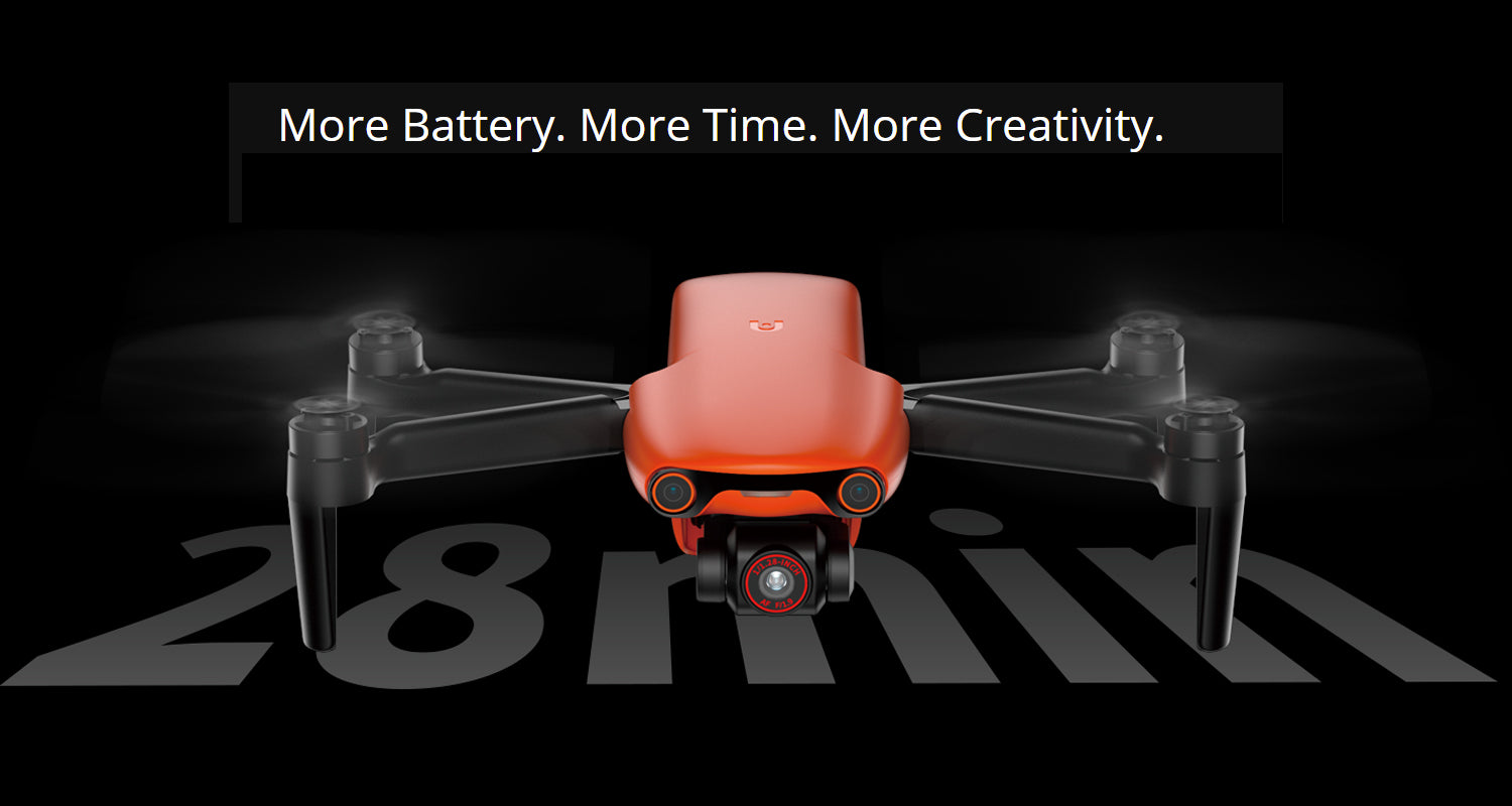 The EVO Nano can fly continuously for 28 minutes