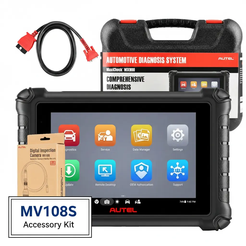 Autel MaxiCheck MX900 | OBD2 All System Diagnostic Scanner | Bi-Directional Control | DoIP/CAN FD | Read/Clear Code | 40+ Service | Upgrade of MK808/MX808
