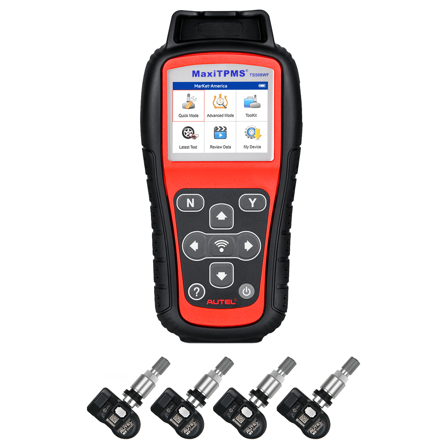 Autel MaxiTPMS TS508 WF | Upgraded Version of TS508 | Program MX-Sersors | Activate/Relearn Sensor | Read/Clear TPMS DTCs