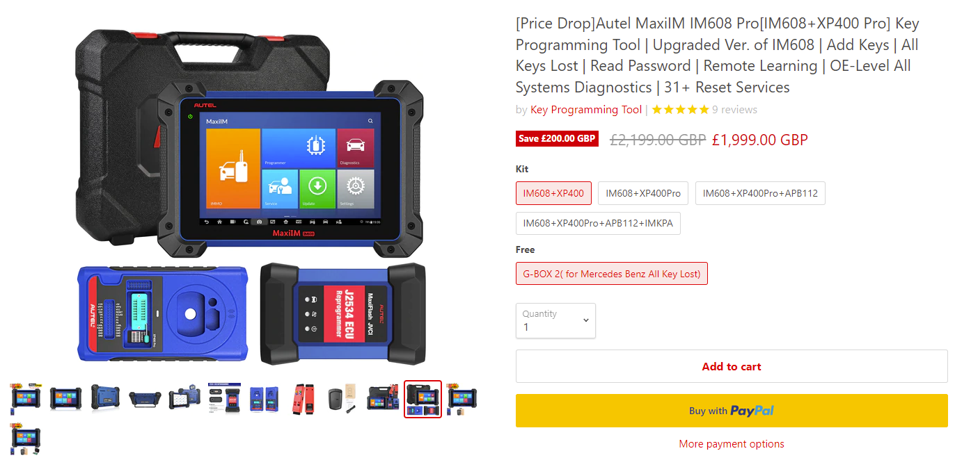 autel maxiim im608+xp400