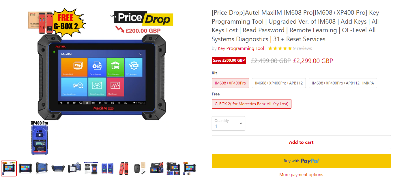 autel maxiim im608+xp400 pro