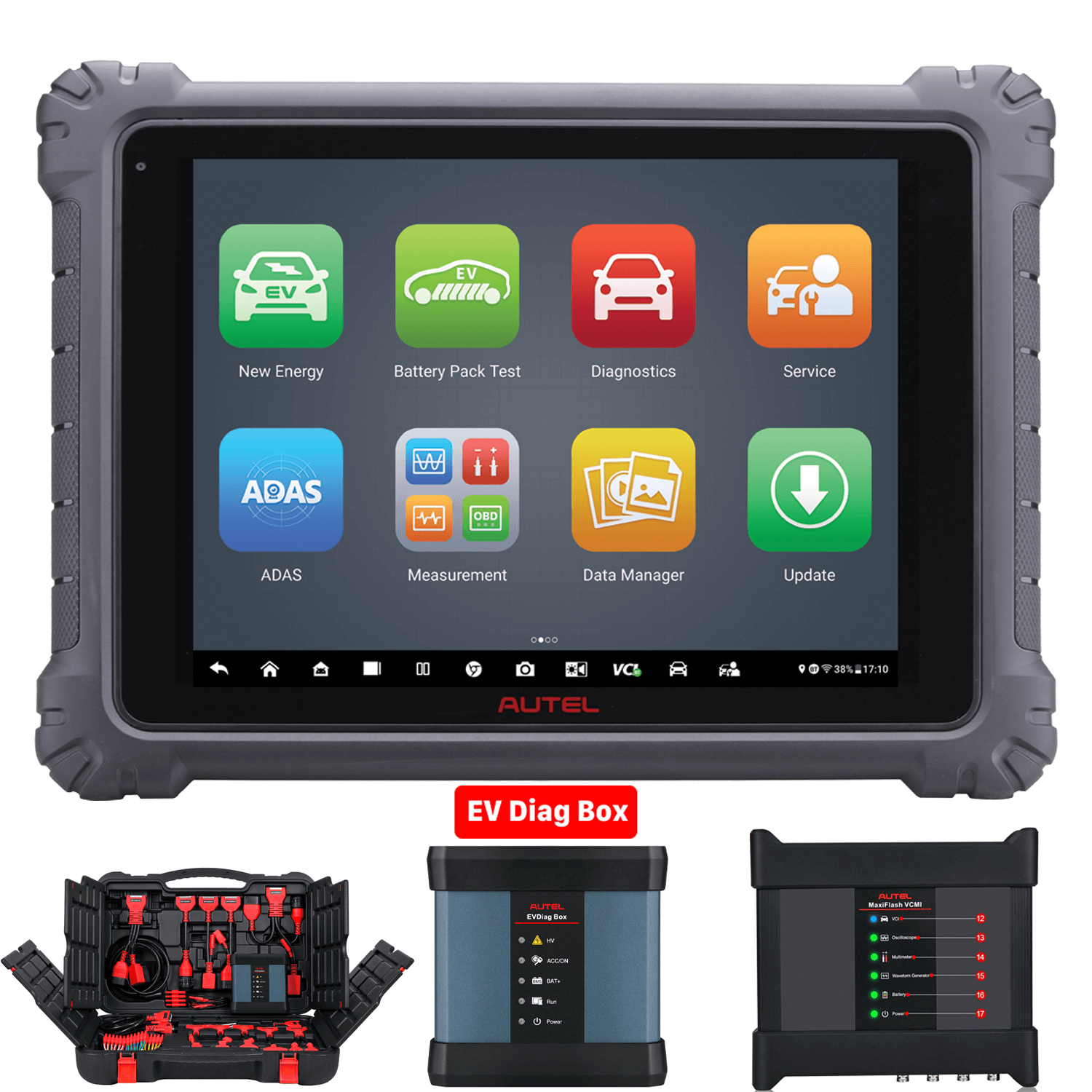 Autel MaxiSys Ultra EV UK/EU | Top Intelligent Diagnostic Scan Tool | Diagnostics for electric/hybrid/gas vehicles | Online ECU Programming / Coding | 5-in-1 VCMI Module | Topology Map | Guided Function
