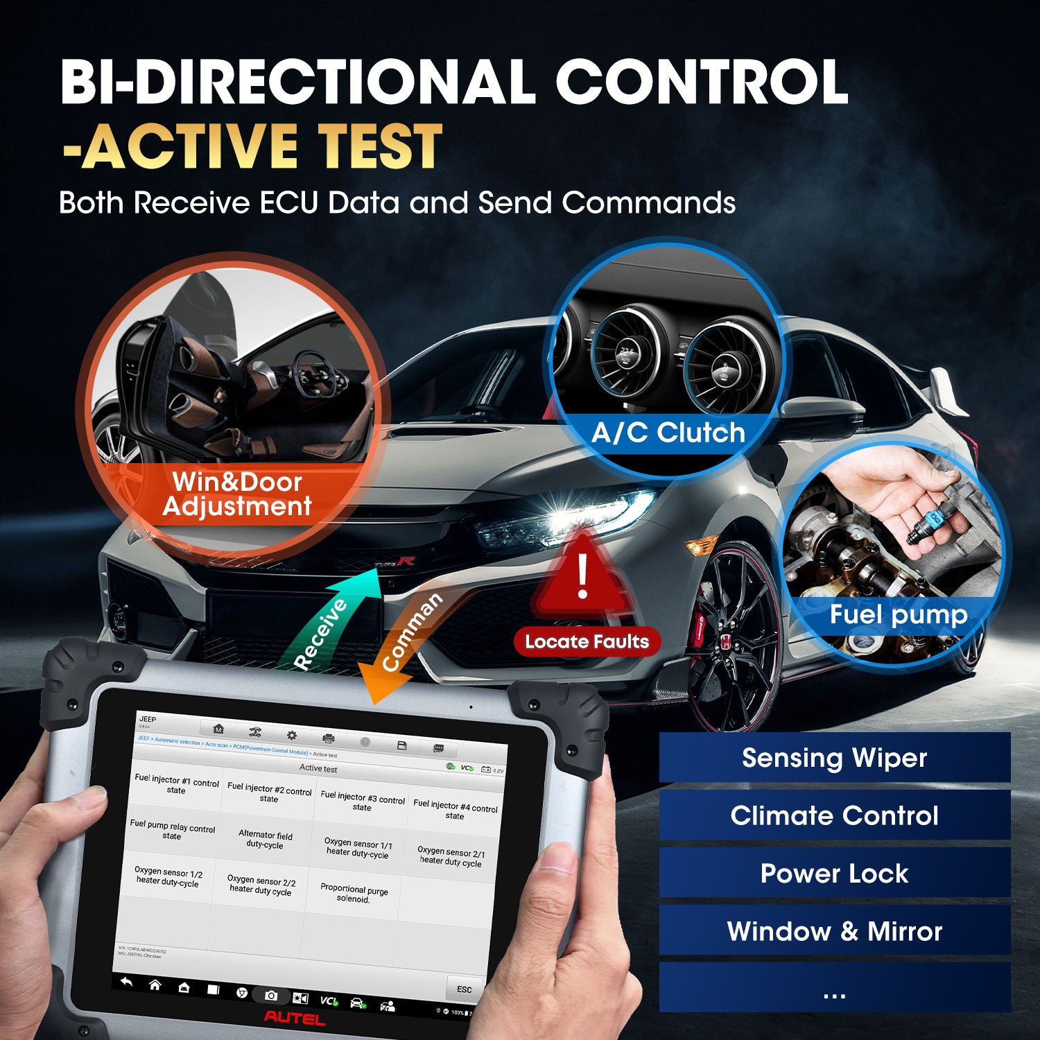 Autel Maxisys Elite II Pro bi-directional control function