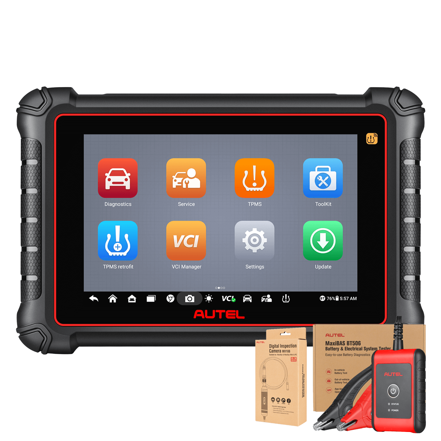 Autel MaxiCOM MK900-TS UK/EU | 2025 Upgraded Version of MX808S-TS | Complete TPMS Diagnostic & OBD2 Diagnostic