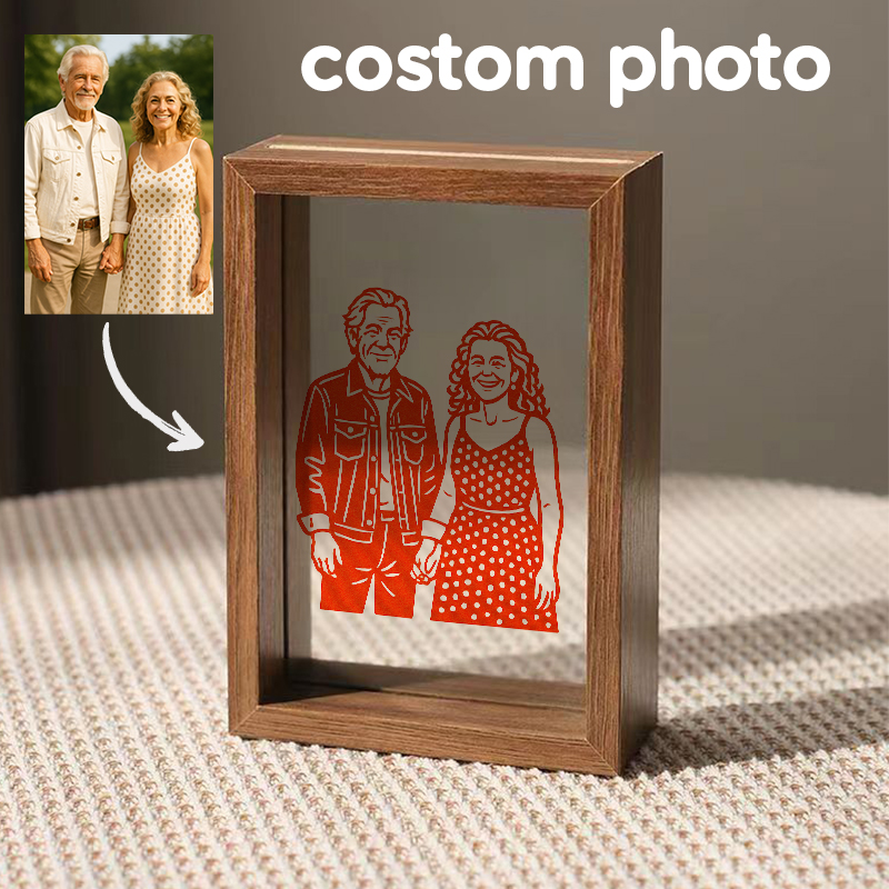 Custom Photo Cutting Paper Ornaments, Personalized Paper Cut Night Lights with Photo and Text, Special Birthday, Wedding and Commemorative Gifts