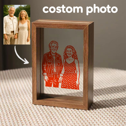Custom Photo Cutting Paper Ornaments, Personalized Paper Cut Night Lights with Photo and Text, Special Birthday, Wedding and Commemorative Gifts