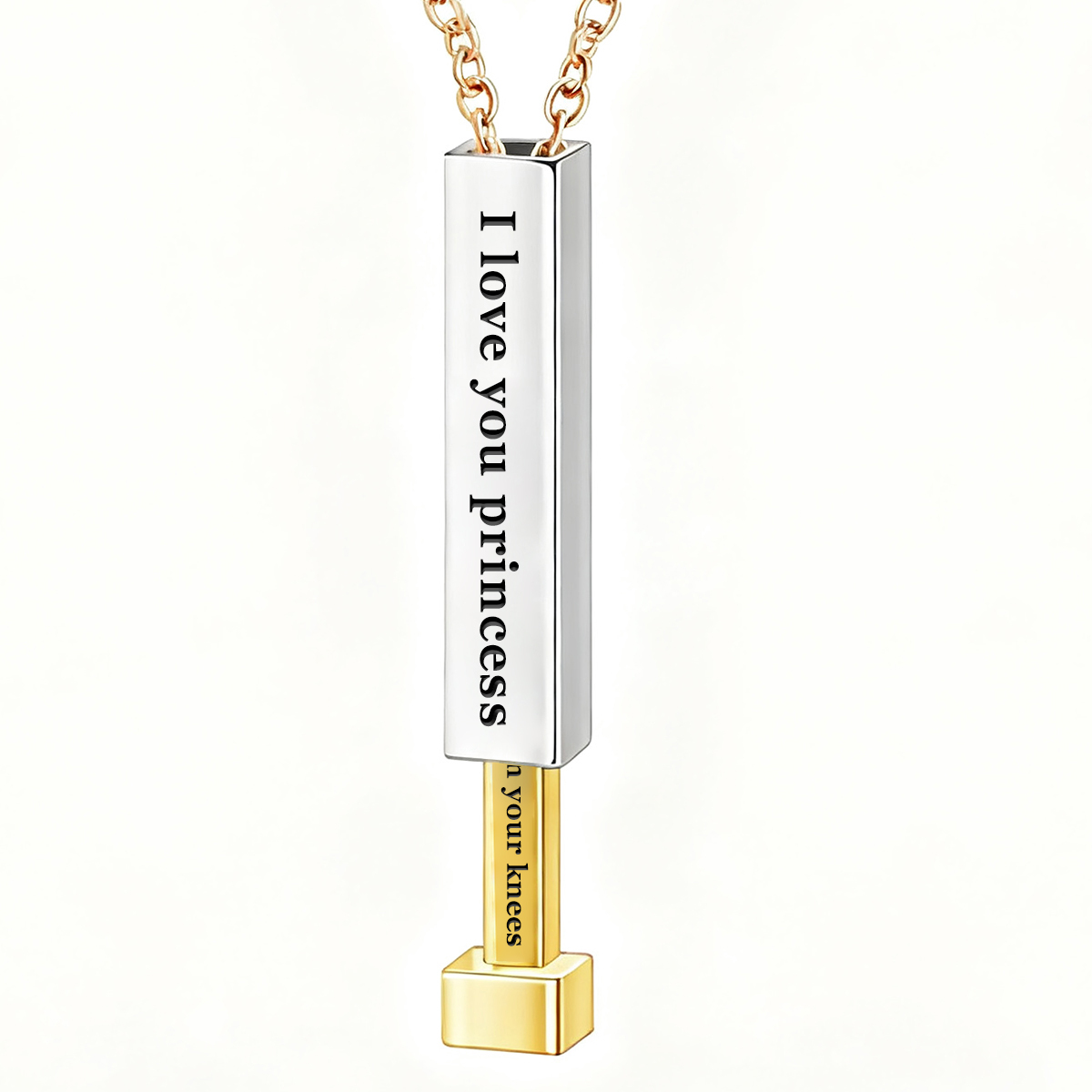 The Secret Heart Locket, Custom Name Hidden Pendants, Personalised Secret Message Necklace, Double Retractable Rope Choker Bar, Personalized Necklace For Boyfriend, Girlfriend, Husband, Wife