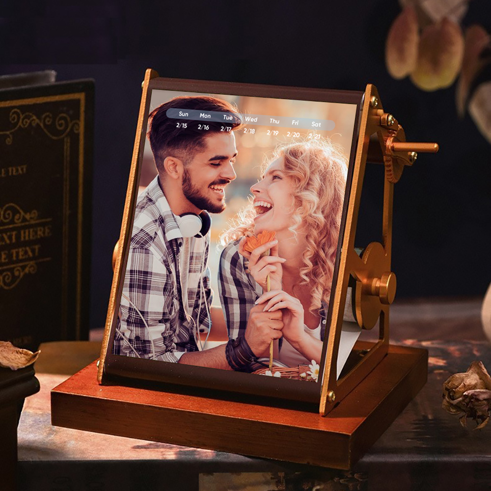 2026 Vintage Oil Painting Style Calendar, Customized Hand-Cranked Mechanical Calendar, Customized Photo Ornaments, Best Christmas Gifts