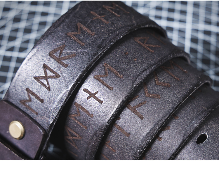 Handmade Coffee Full Grain Leather Belt for Men | 4mm Thick Custom Engraved Belt with Solid Brass Buckle – Premium Gift Set