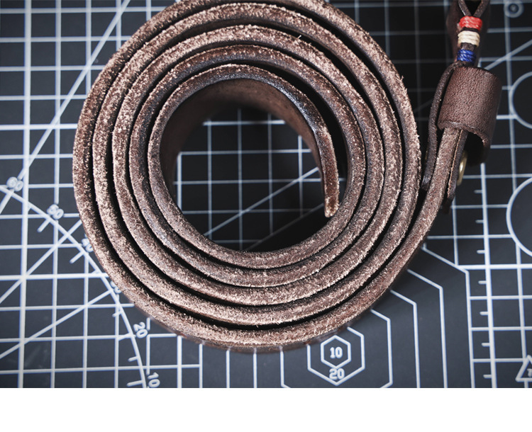 Handmade Coffee Full Grain Leather Belt for Men | 4mm Thick Custom Engraved Belt with Solid Brass Buckle – Premium Gift Set