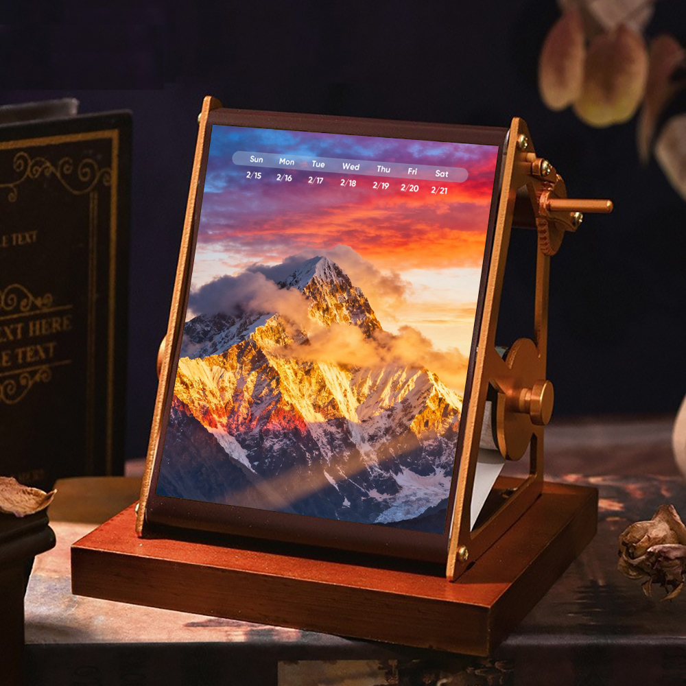 2026 Vintage Oil Painting Style Calendar, Customized Hand-Cranked Mechanical Calendar, Customized Photo Ornaments, Best Christmas Gifts