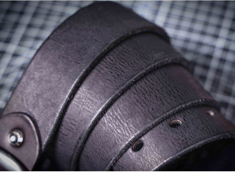 Premium Black Full Grain Leather Belt for Men - Stainless Steel Buckle | Engravable & Durable